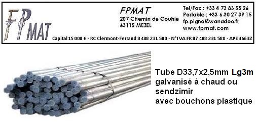 tubed337x25mm-galvanise-chaud-sendzimir-bouchon-plastique-fpmat